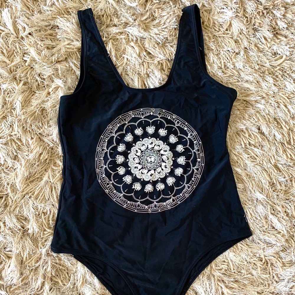 Black RVCA Swim One Piece